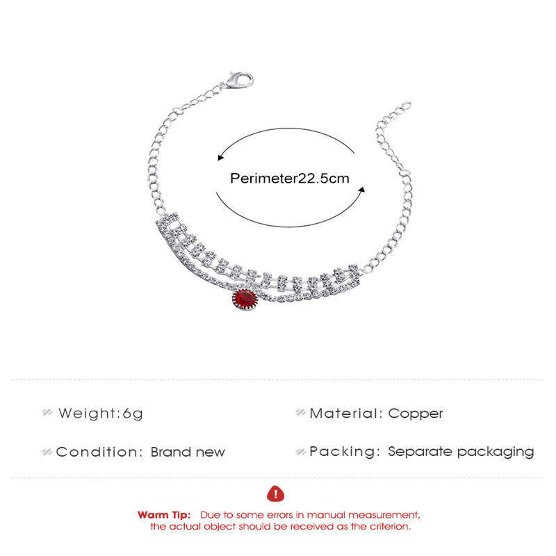Casual Beach Water Droplets Heart Shape Copper Plating Inlay Artificial Gemstones Artificial Pearls Zircon Silver Plated Women's Anklet display picture 1