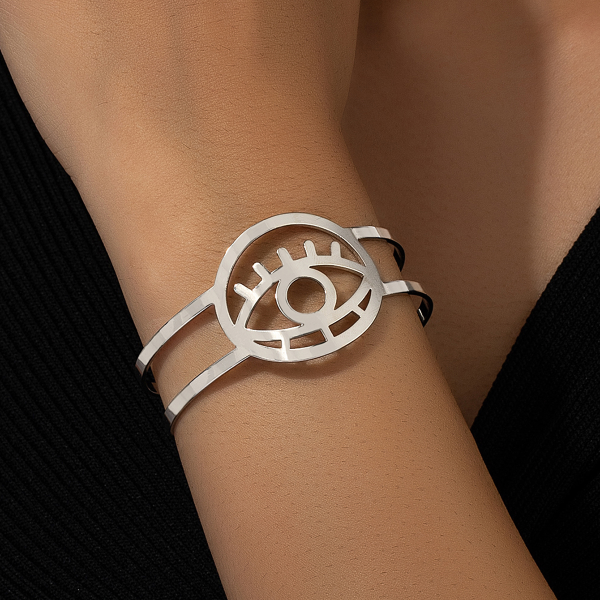 Simple Style Eye Alloy Wholesale Cuff Bracelets display picture 3