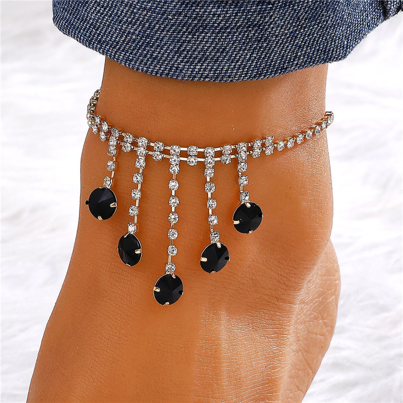 Vacances Style Simple Lune Forme De Cœur Le Cuivre Incruster Strass Artificiels Diamant Artificiel Plaqué Or Plaqué Argent Femmes Bracelet De Cheville display picture 13