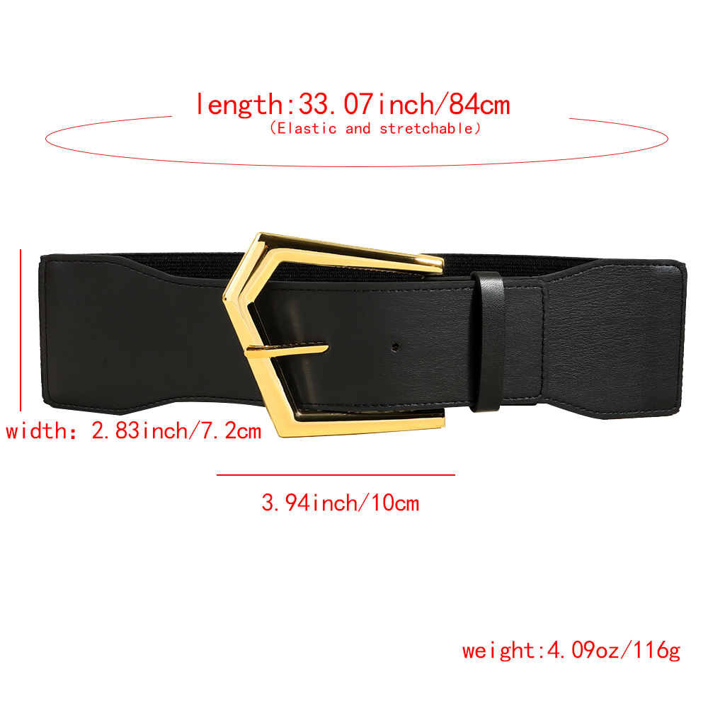 Elegant Lady Simple Style Solid Color Pu Leather Alloy Belt Buckle Metal Button Women's Leather Belts display picture 2