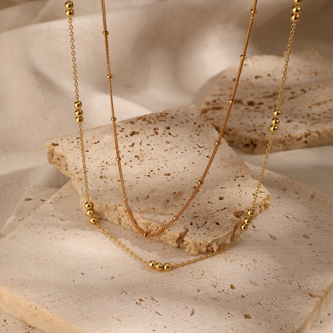Plata Esterlina Chapados en oro de 18k Blanco Oro Plateado Casual Estilo Simple Geométrico Collar display picture 6