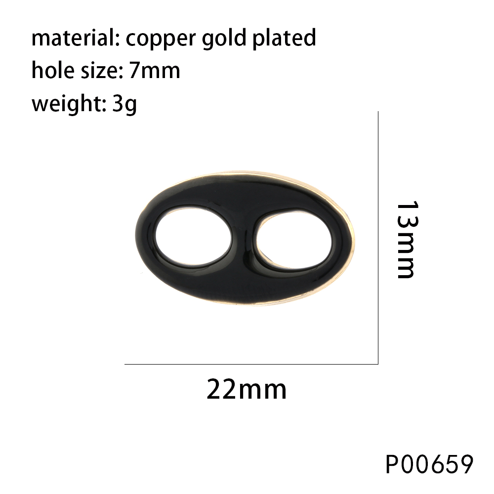 1 Stück 22*13mm Kupfer 18 Karat Vergoldet Oval Poliert Anhänger display picture 5