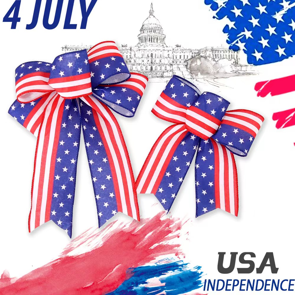 Independence Day American Flag Cloth Holiday Party Carnival Colored Ribbons Hanging Ornaments display picture 6