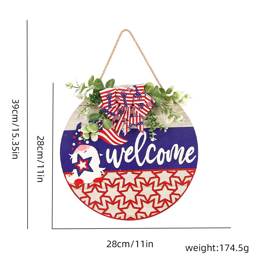 Independence Day Classic Style Letter American Flag Wood Holiday Party Carnival Hanging Ornaments display picture 9