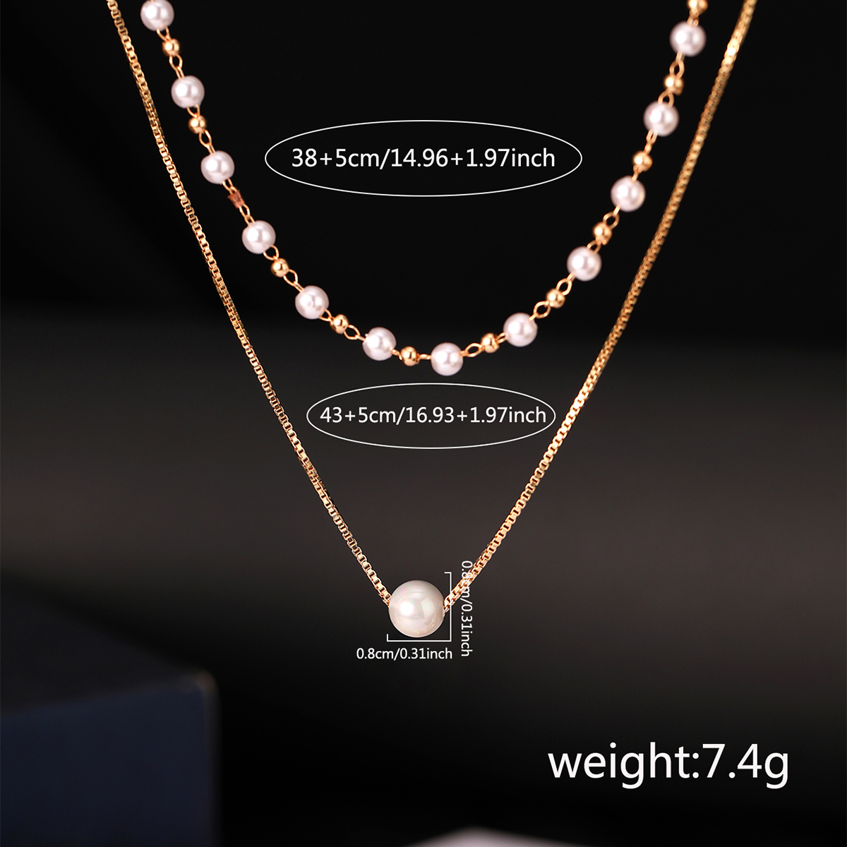 IG-Stil Einfacher Stil Runden Harz Kupfer Perle Frau Halskette display picture 7