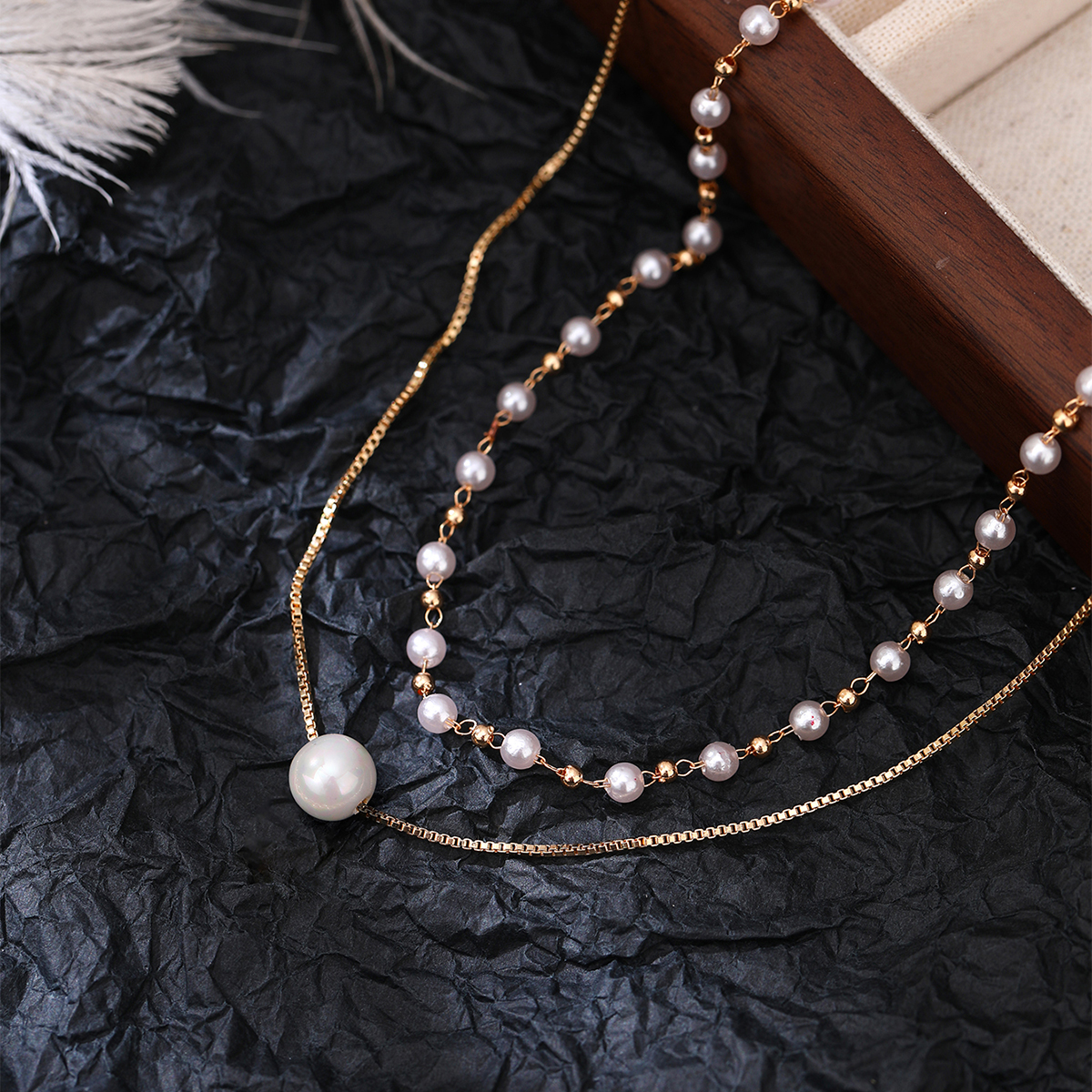 IG Style Simple Style Round Resin Copper Pearl Women's Necklace display picture 9