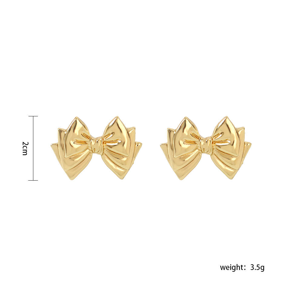 1 Pair Simple Style Classic Style Bow Knot Alloy Ear Studs display picture 1