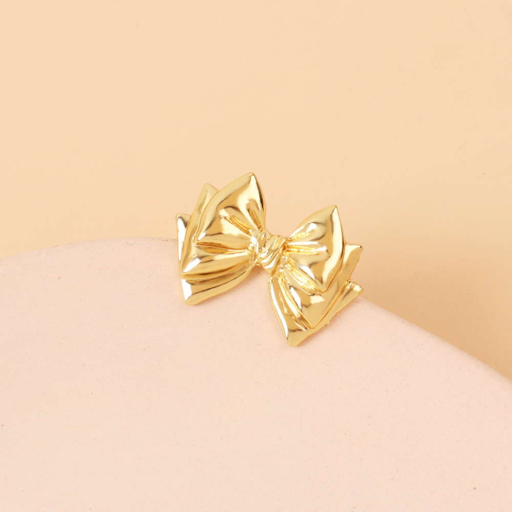 1 Pair Simple Style Classic Style Bow Knot Alloy Ear Studs display picture 5