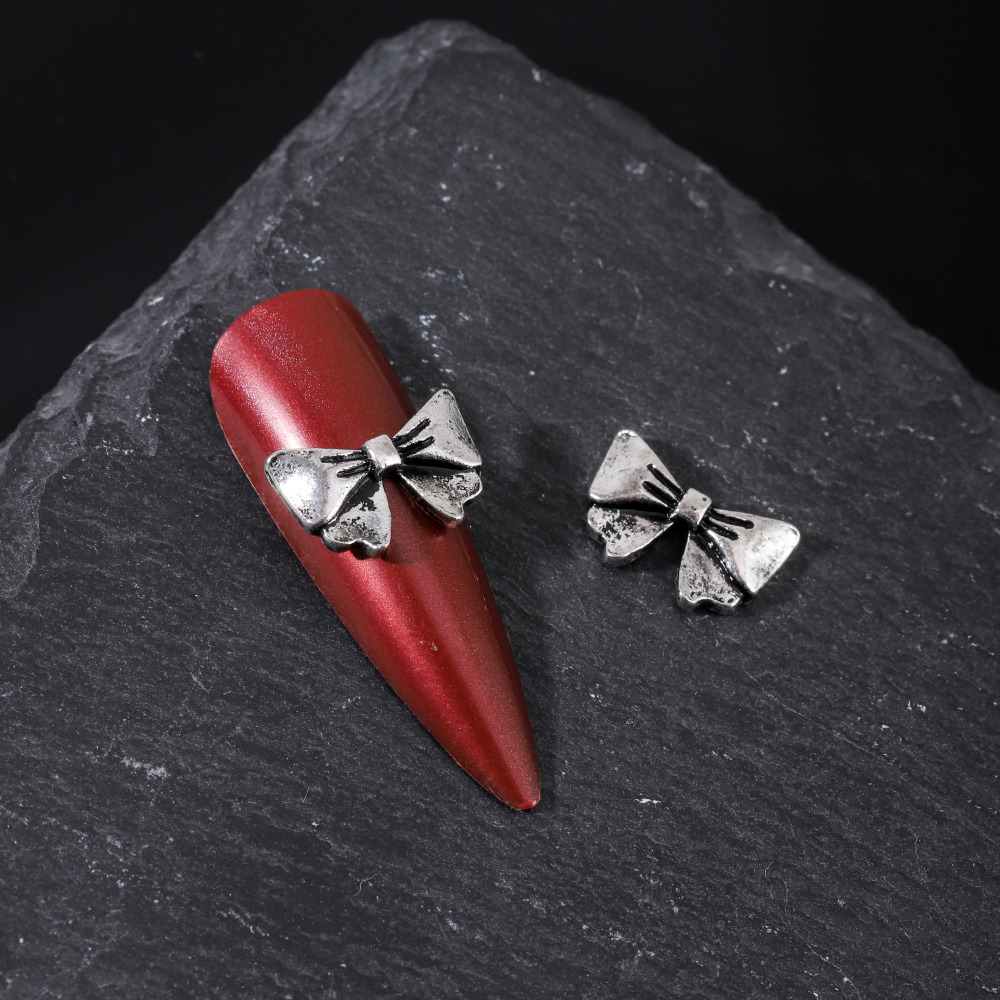 Gothic Bow Knot Zinc Alloy Nail Decoration Accessories 1 Set 60 Pieces Per Pack display picture 4