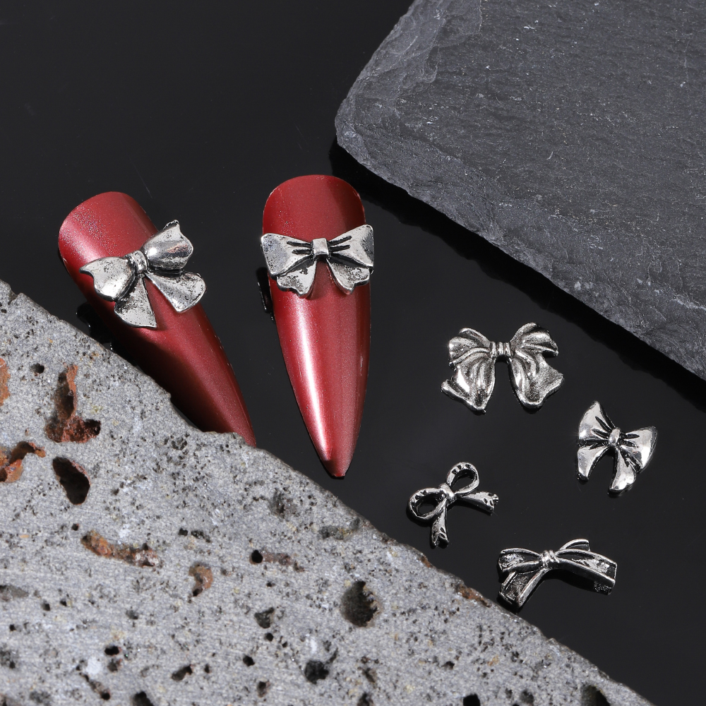 Gothic Bow Knot Zinc Alloy Nail Decoration Accessories 1 Set 60 Pieces Per Pack display picture 3