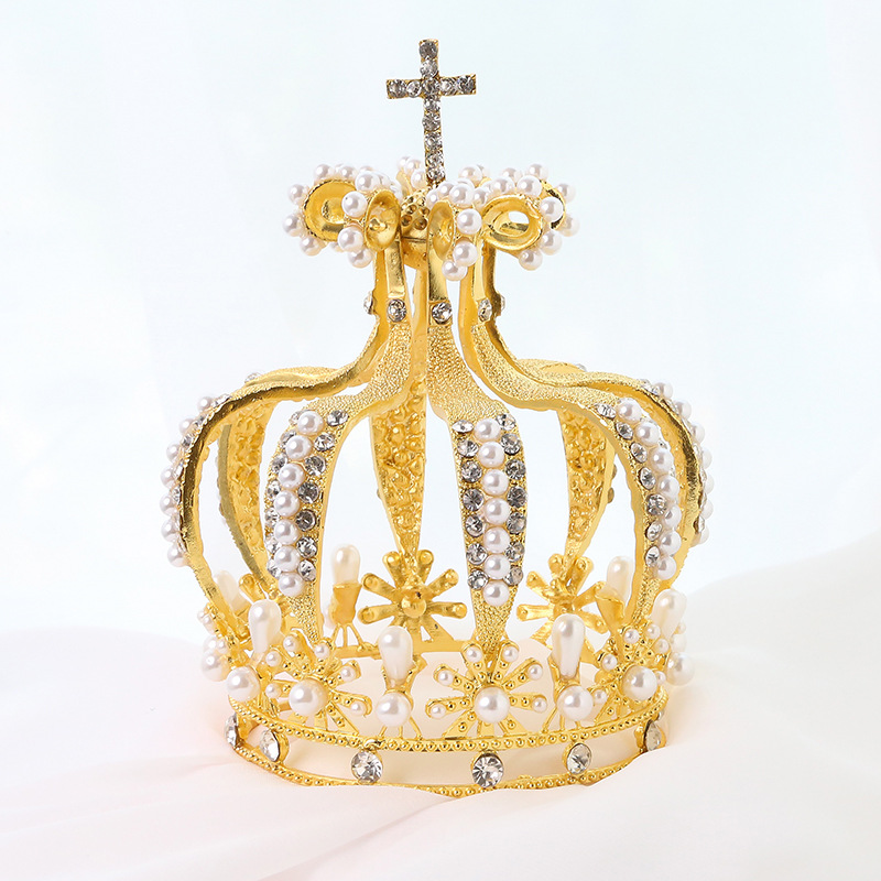 Women's Simple Style Classic Style Crown Alloy Plating Inlay Rhinestones Crown display picture 2