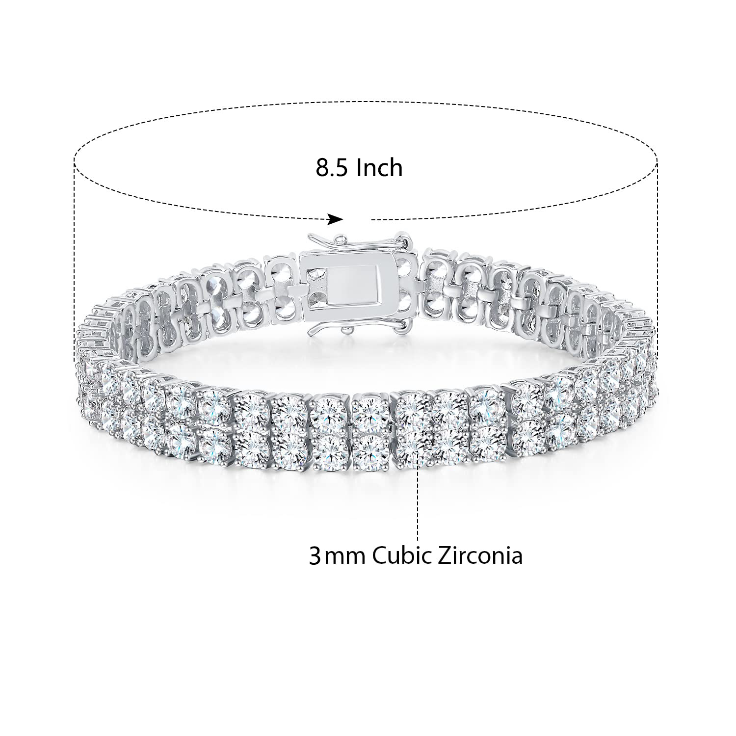 Casual Classic Style Round Brass Plating Inlay Zircon 18K Gold Plated Women's Tennis Bracelet display picture 5