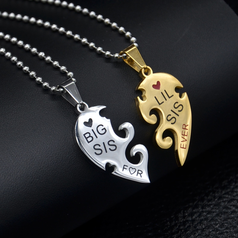 304 Stainless Steel Simple Style Classic Style Letter Pendant Necklace display picture 2
