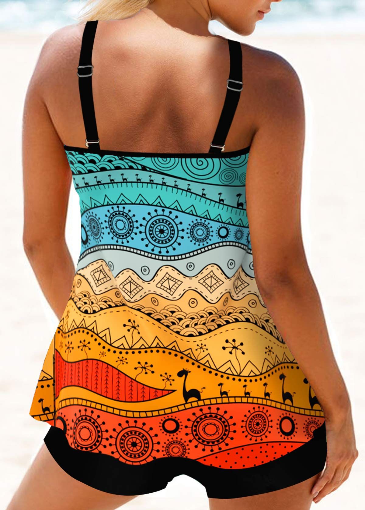 امرأة كتلة اللون 2 قطعة مجموعة البيكينيات ملابس السباحة display picture 3