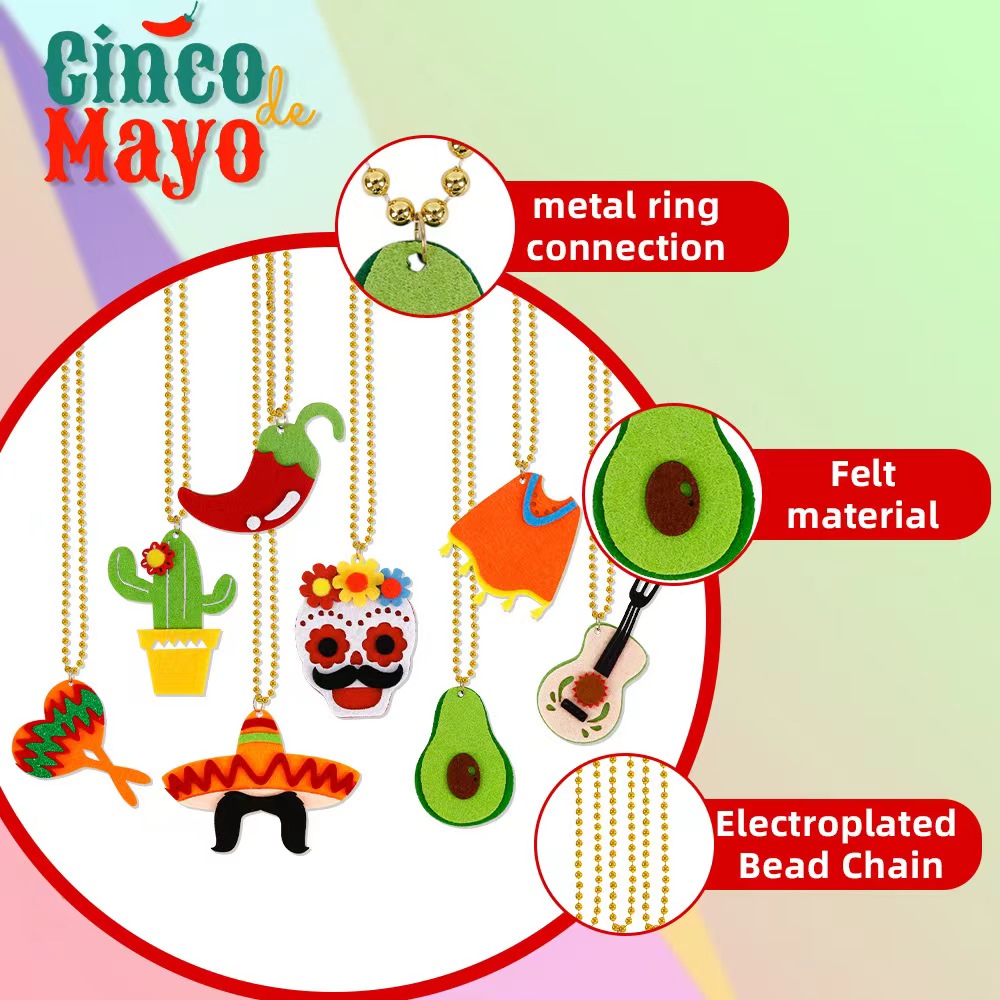 Casual Cute Simple Style Fruit Plastic Beaded Mexican Independence Day Unisex Pendant Necklace display picture 10