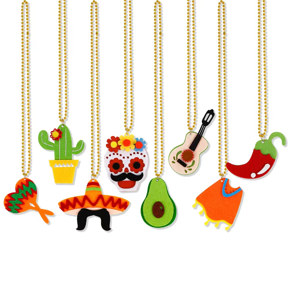 Casual Cute Simple Style Fruit Plastic Beaded Mexican Independence Day Unisex Pendant Necklace display picture 13