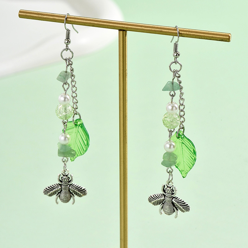 1 Pair Simple Style Classic Style Bee Alloy Drop Earrings display picture 1