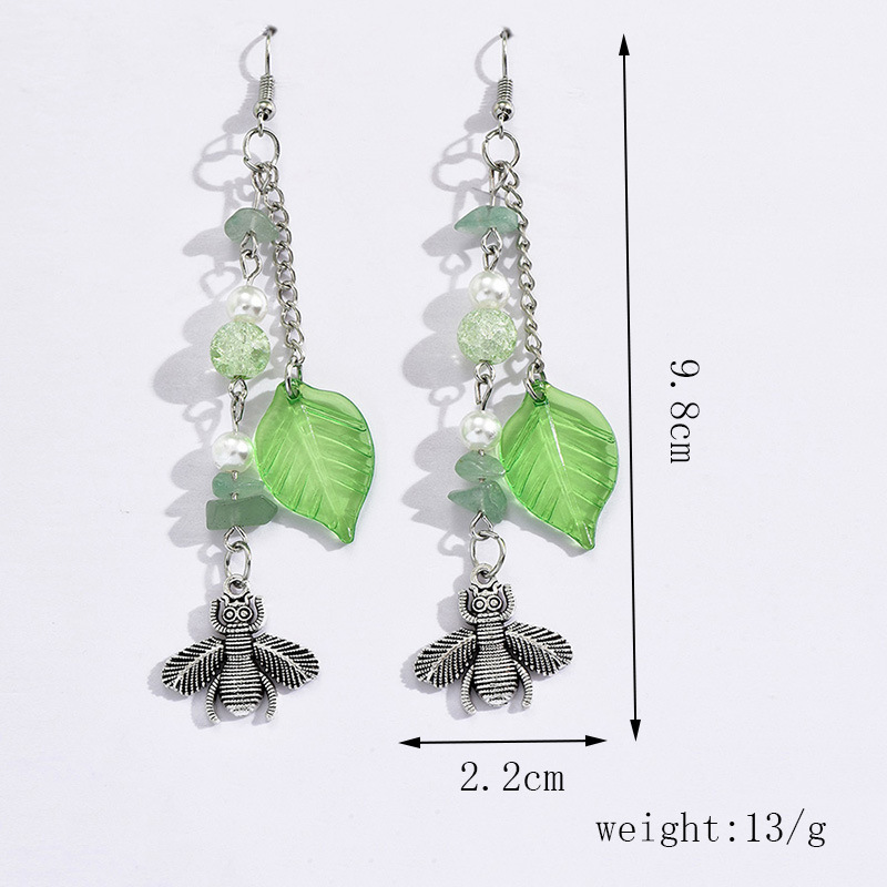 1 Pair Simple Style Classic Style Bee Alloy Drop Earrings display picture 2