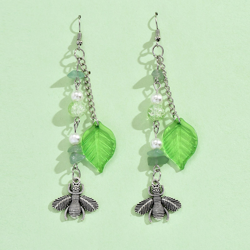 1 Pair Simple Style Classic Style Bee Alloy Drop Earrings display picture 3