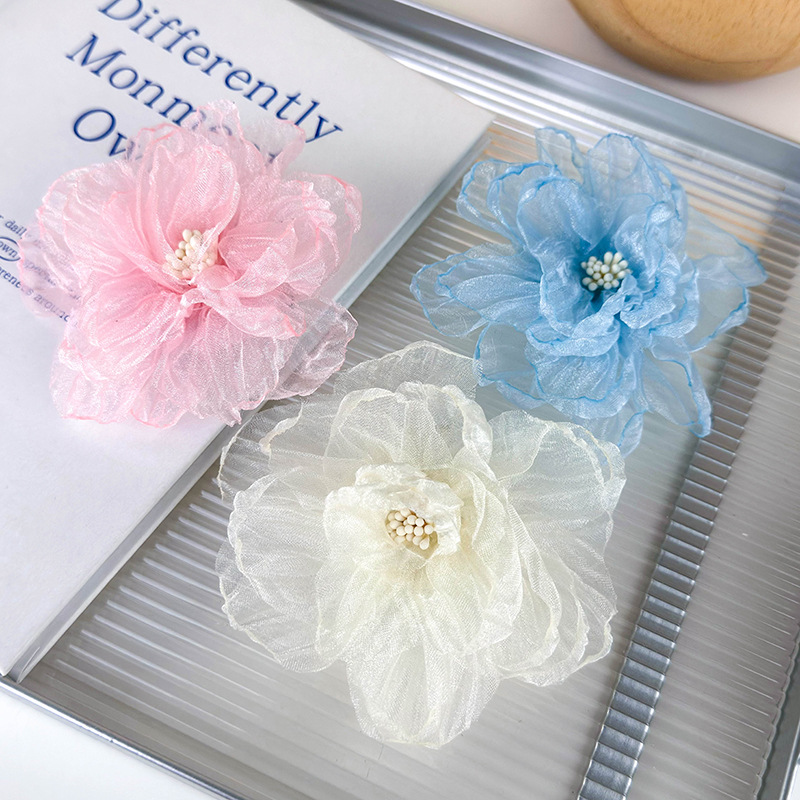 Women's Elegant Romantic Solid Color Gauze Patchwork Hair Clip display picture 1