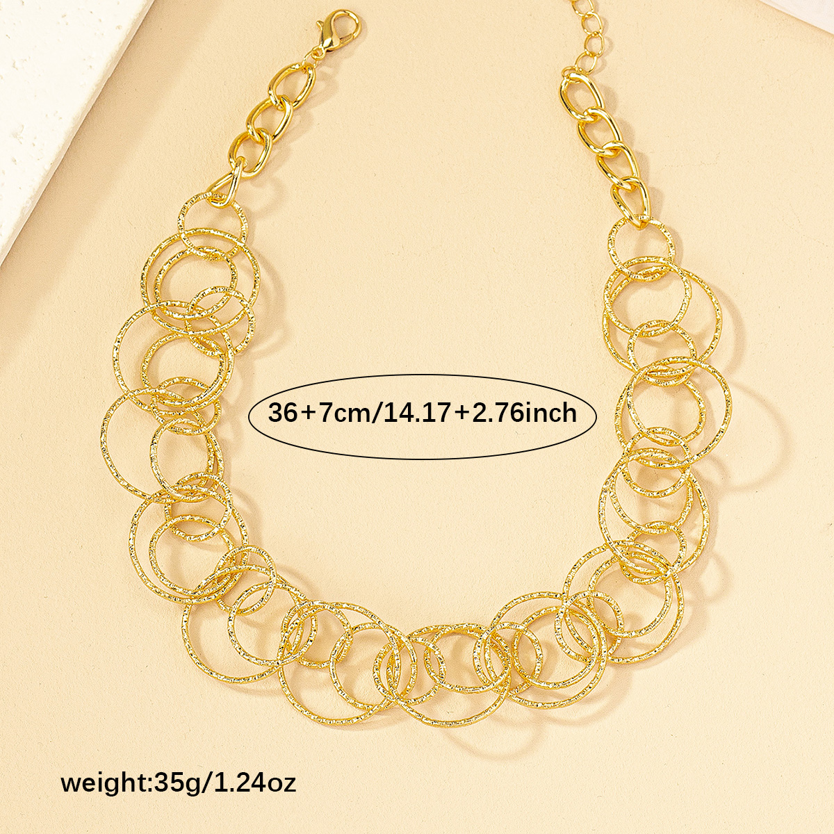 Basic Exaggerated Simple Style Solid Color Ferroalloy Hollow Out Women's Necklace display picture 1
