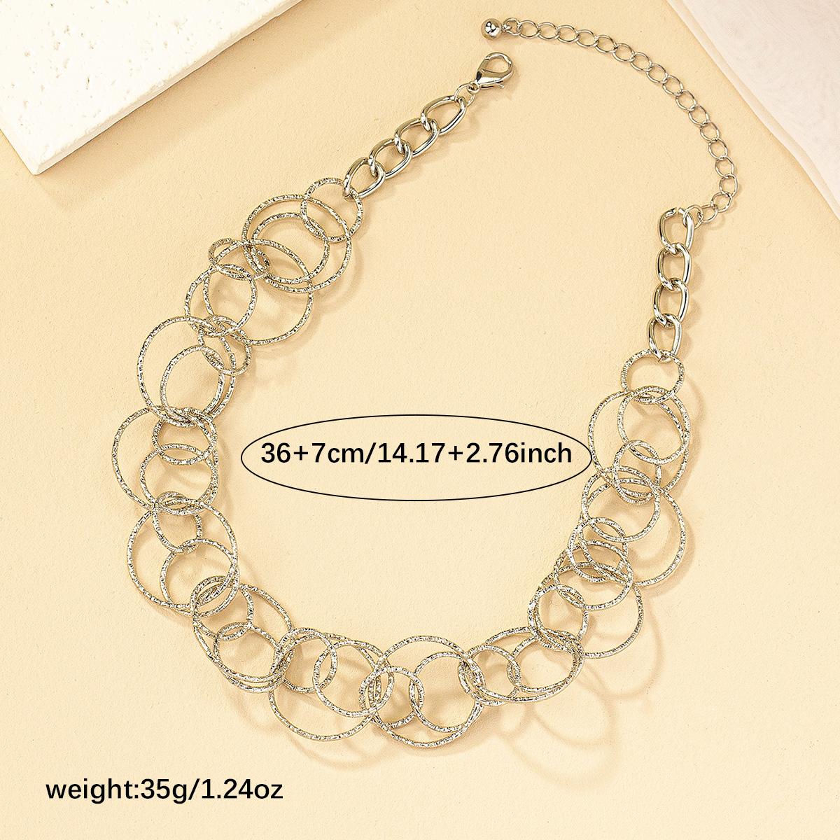 Basic Exaggerated Simple Style Solid Color Ferroalloy Hollow Out Women's Necklace display picture 6