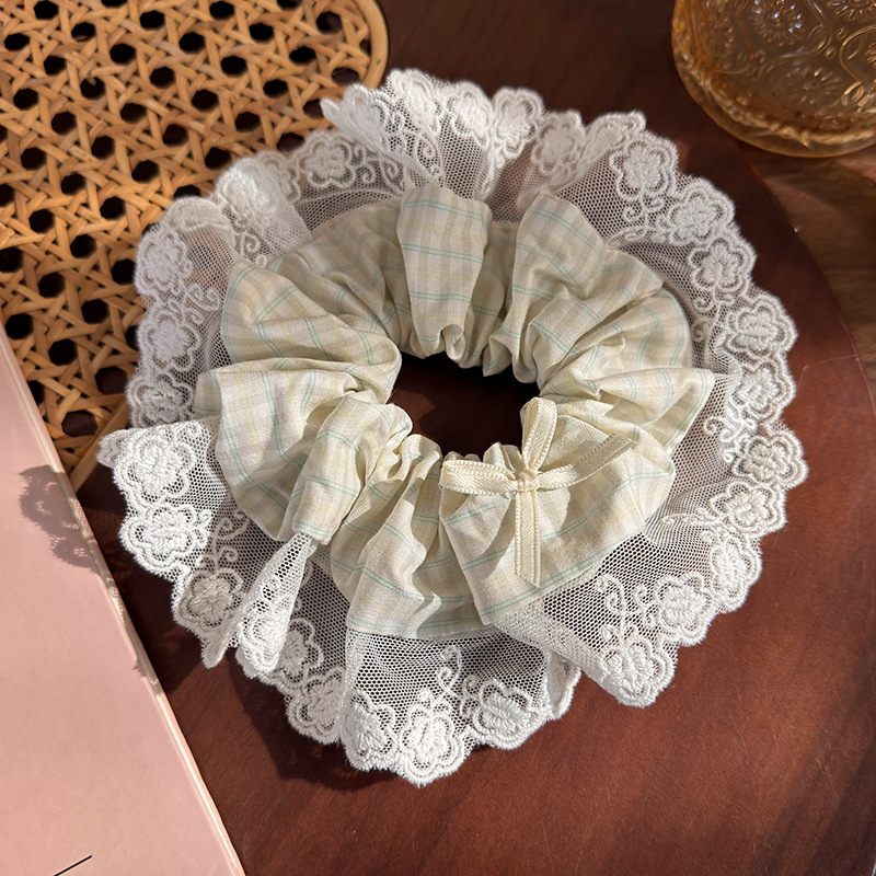 Women's Casual Cute Color Block Cloth Lace Lace Hair Tie display picture 5