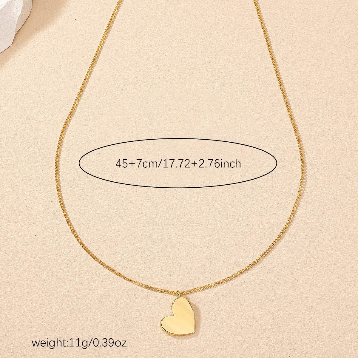Cute Sweet Heart Shape Ferroalloy Zinc Alloy Women's Pendant Necklace display picture 4