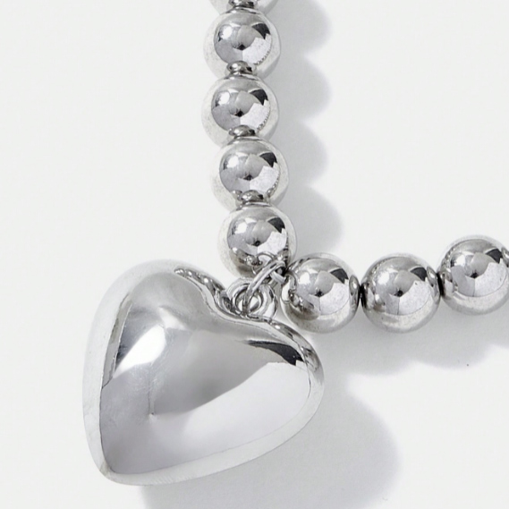Einfacher Stil Klassischer Stil Herzform Legierung Perlen Kette Frau Halskette Mit Anhänger display picture 4