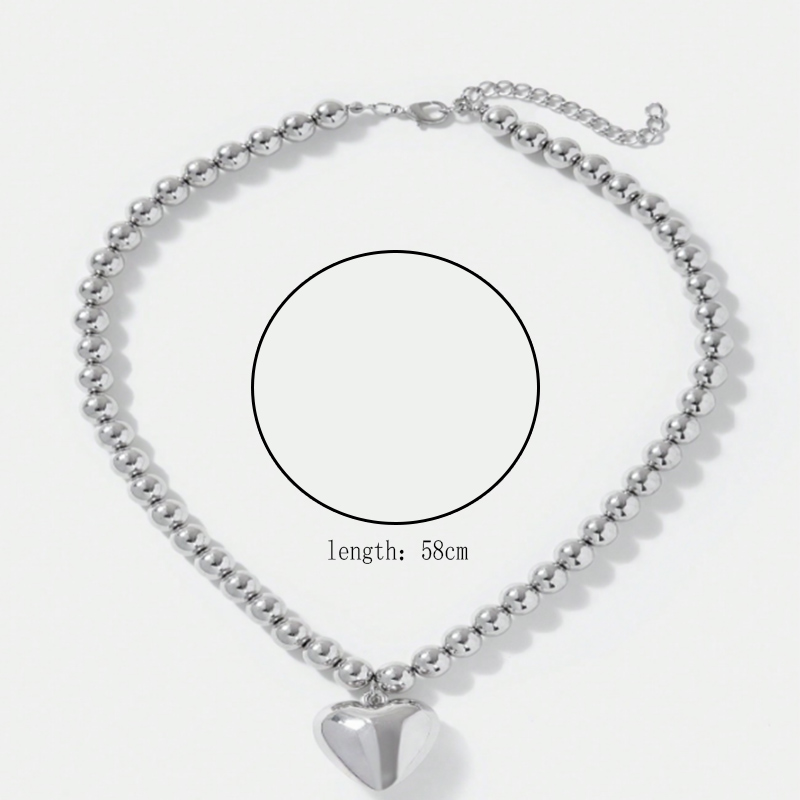 Einfacher Stil Klassischer Stil Herzform Legierung Perlen Kette Frau Halskette Mit Anhänger display picture 5