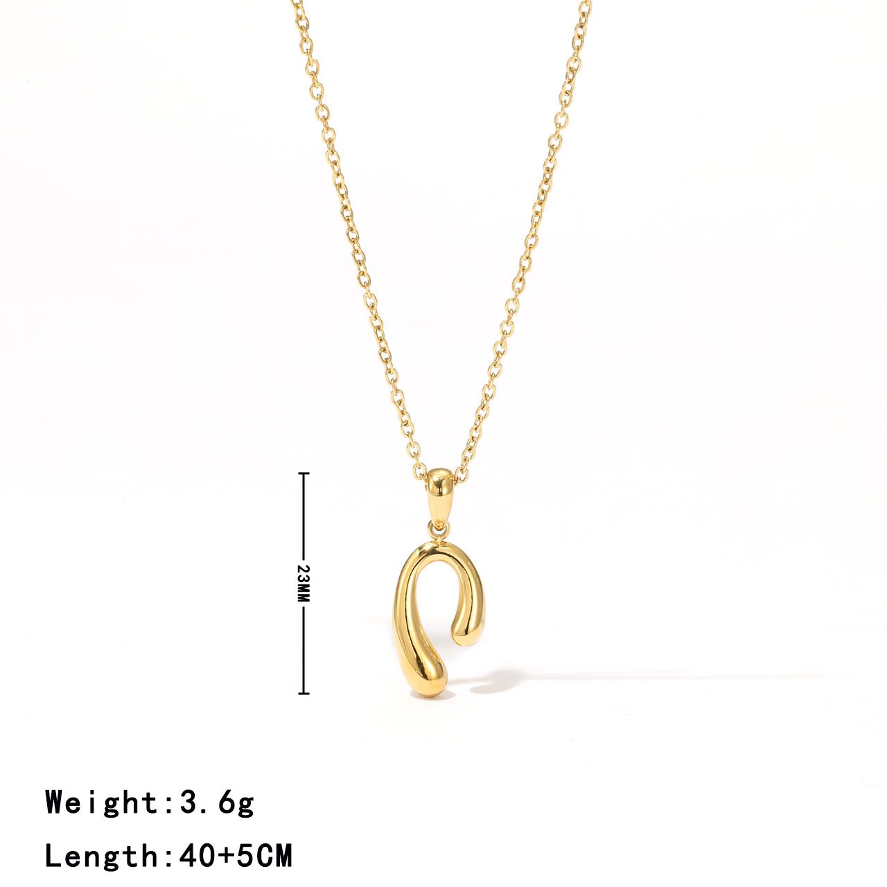 Stainless Steel White Gold Plated Gold Plated Vintage Style Simple Style Solid Color Plating Three-dimensional Pendant Necklace display picture 6