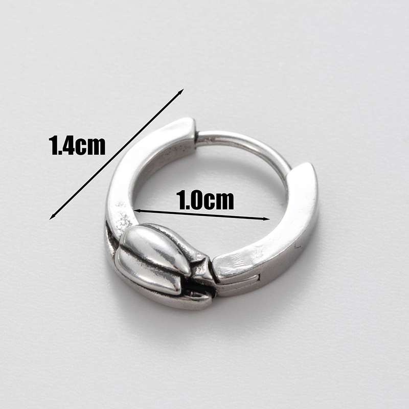 1 Piece Vintage Style Printing Solid Color Stainless Steel Ear Studs display picture 9