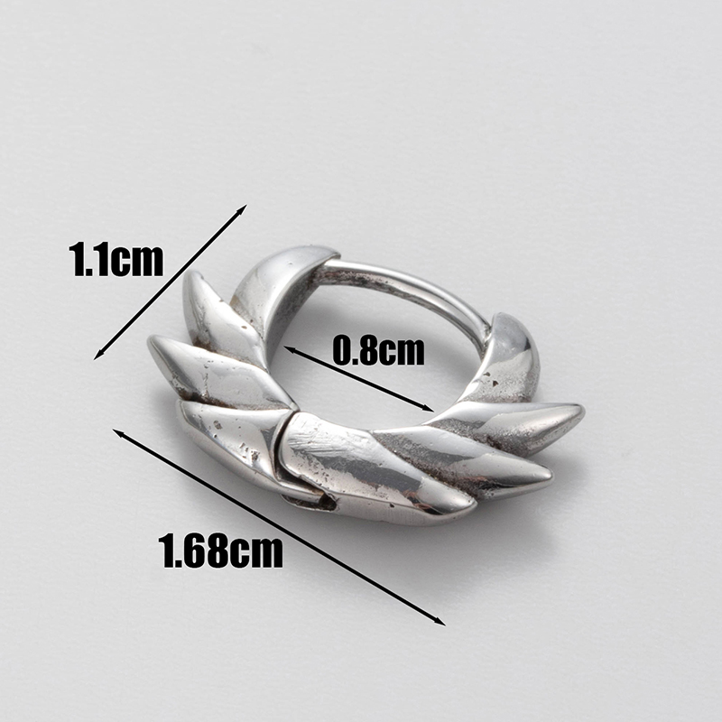 1 Piece Vintage Style Printing Solid Color Stainless Steel Ear Studs display picture 10