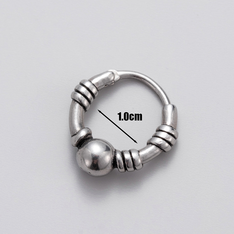 1 Piece Vintage Style Solid Color Skull Stainless Steel Ear Studs display picture 6
