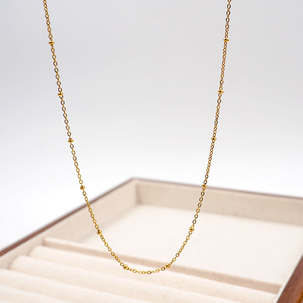 Titan Stahl Vergoldet Lässig Einfacher Stil Überzug Runden Halskette Mit Anhänger display picture 6