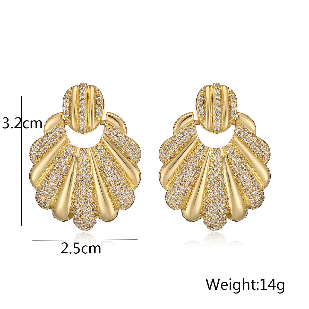1 Pair Retro Simple Style Commute Solid Color Plating Inlay Copper Zircon 18K Gold Plated Drop Earrings display picture 1