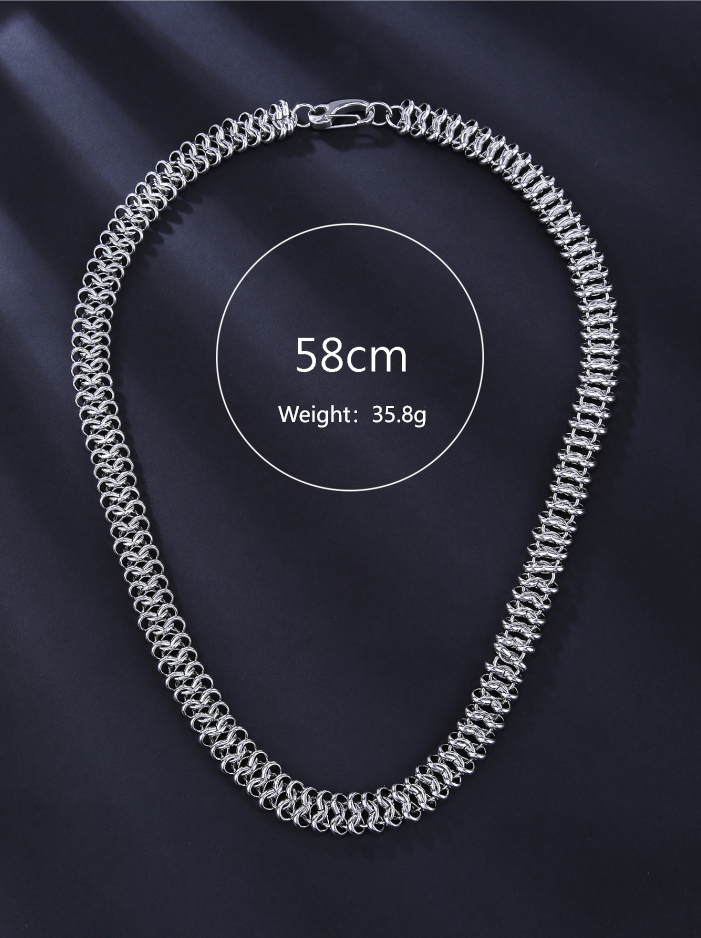 304 Stainless Steel Hip-Hop Simple Style Polishing Number Bracelets Necklace display picture 3