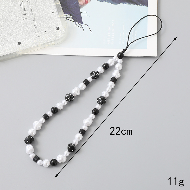 IG-Stil Süss Blume Bogenknoten Würfel Perlen Perlen Kette Handykette display picture 3