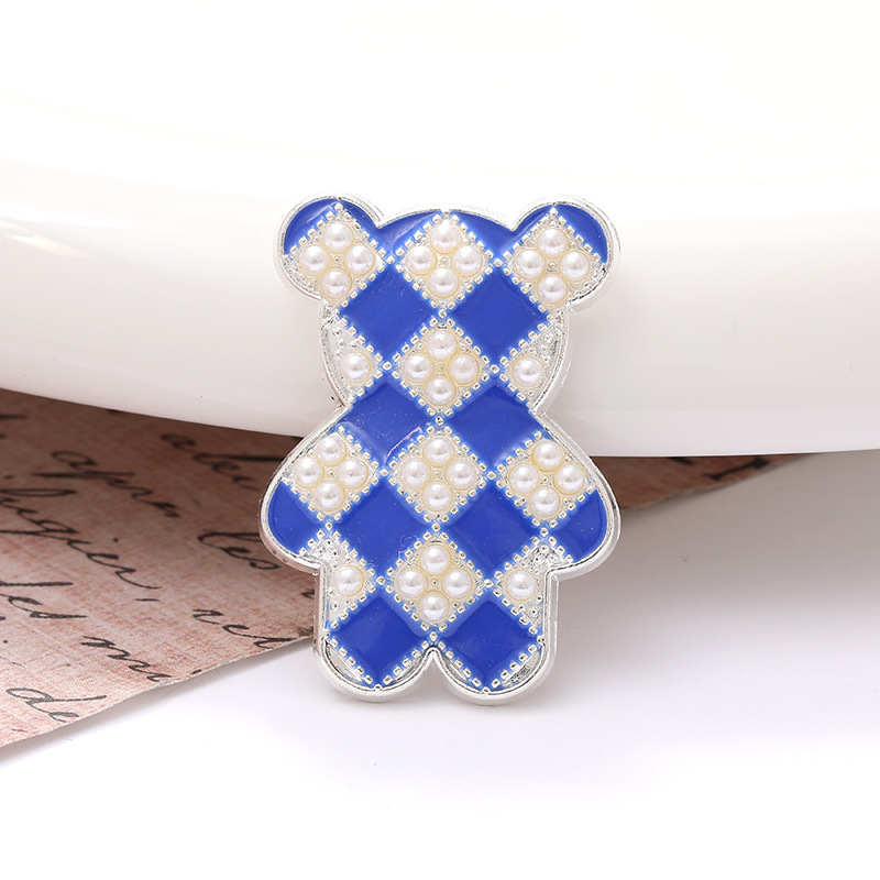 1 Piece 24 * 35mm Zinc Alloy Pearl Bear Polished Patch Material display picture 4