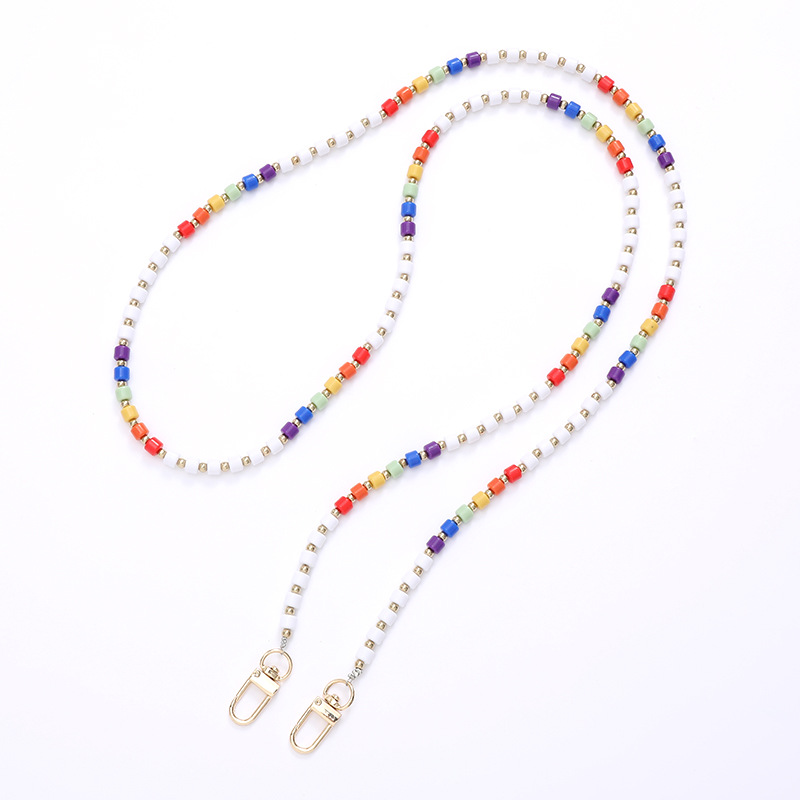 Simple Style Color Block Beaded Beaded Mobile Phone Chain display picture 5