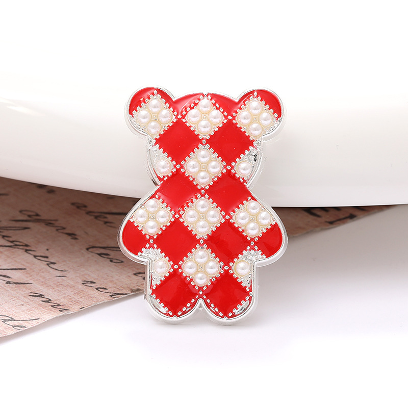 1 Piece 24 * 35mm Zinc Alloy Pearl Bear Polished Patch Material display picture 6