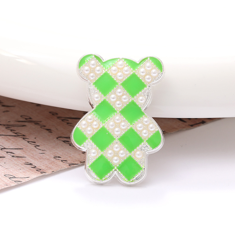 1 Piece 24 * 35mm Zinc Alloy Pearl Bear Polished Patch Material display picture 8