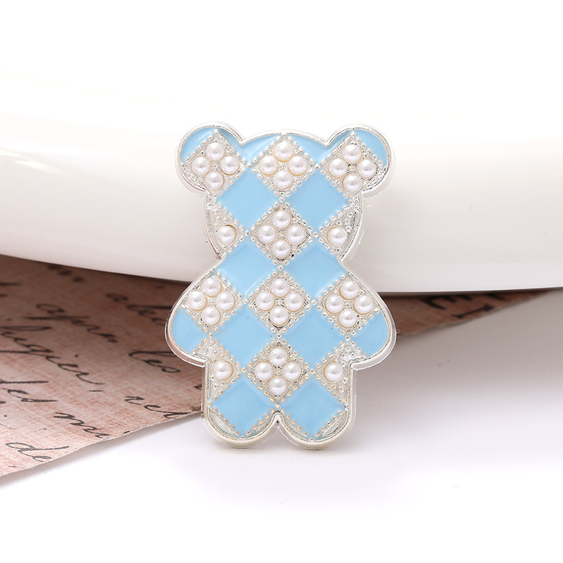 1 Piece 24 * 35mm Zinc Alloy Pearl Bear Polished Patch Material display picture 9