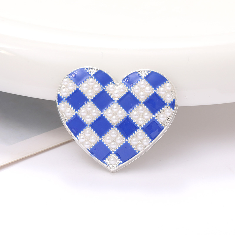 1 Piece 34 * 30mm Zinc Alloy Pearl Heart Shape Polished Sticking Diamond Material display picture 10