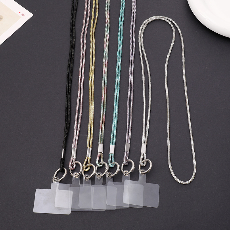 Simple Style Solid Color Nylon Metal Plating Mobile Phone Chain display picture 4