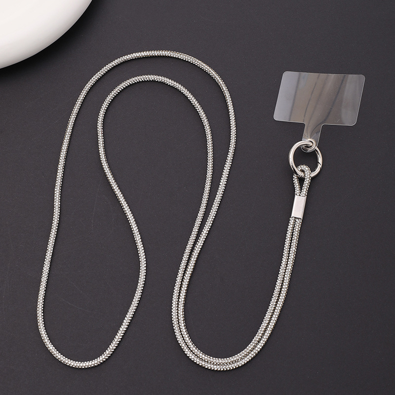Simple Style Solid Color Nylon Metal Plating Mobile Phone Chain display picture 5