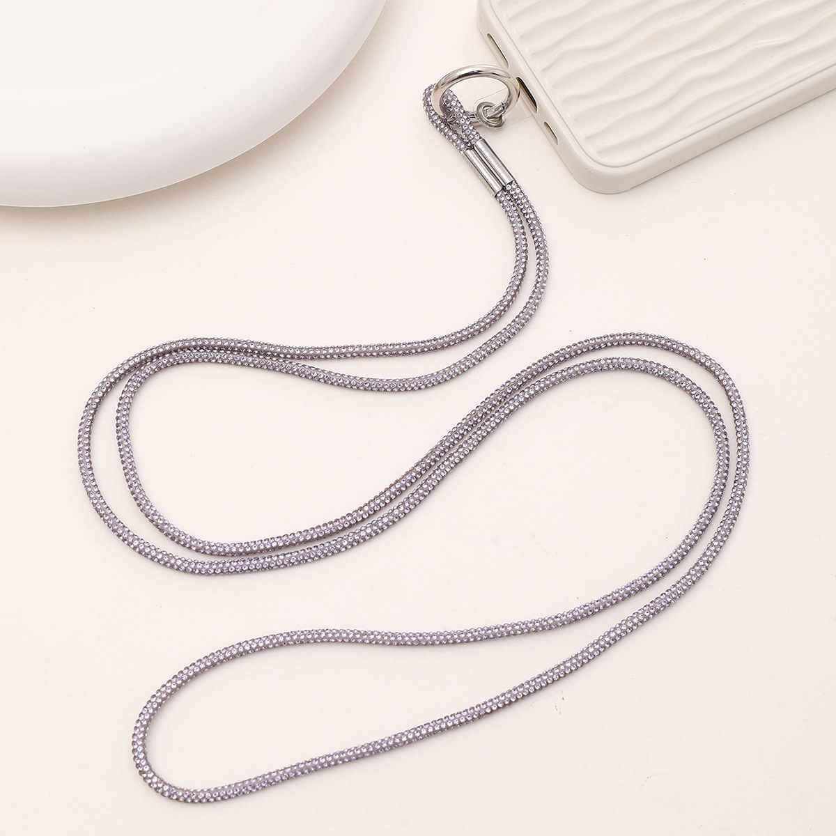 Simple Style Solid Color Nylon Metal Plating Mobile Phone Chain display picture 6