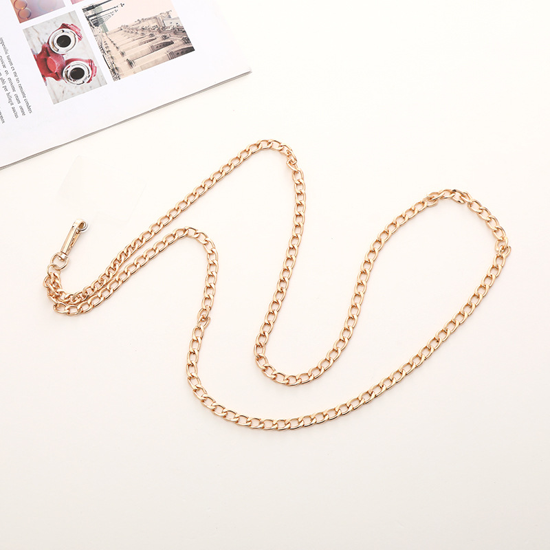 Simple Style Solid Color Metal Plating Chain Mobile Phone Chain display picture 5
