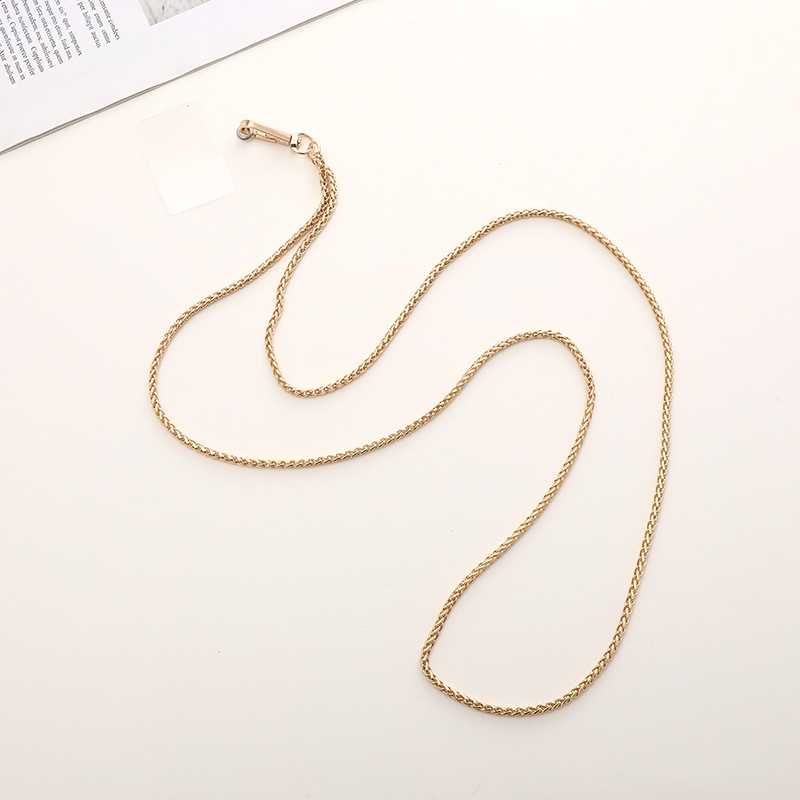 Simple Style Solid Color Metal Plating Chain Mobile Phone Chain display picture 6