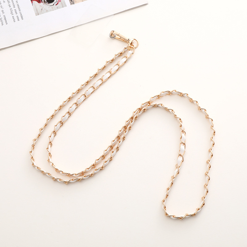 Simple Style Solid Color Metal Plating Chain Mobile Phone Chain display picture 10